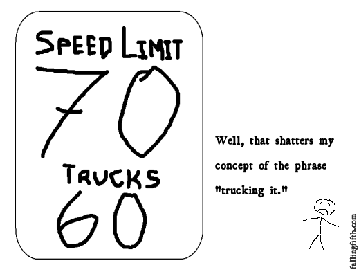 Speed Limit 70, Trucks 60